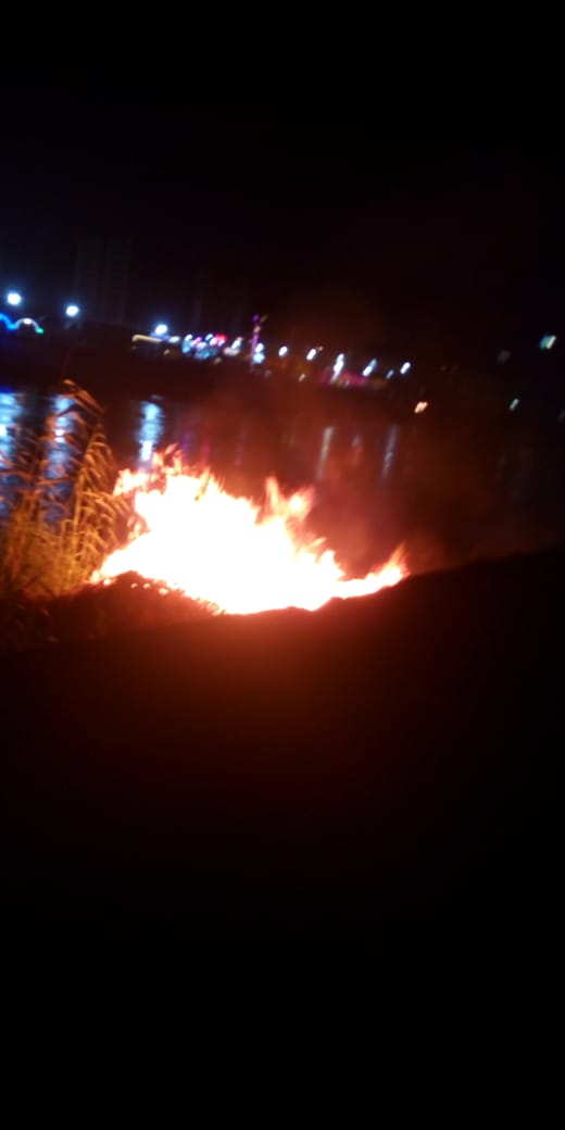  حريق بموقف مسطرد