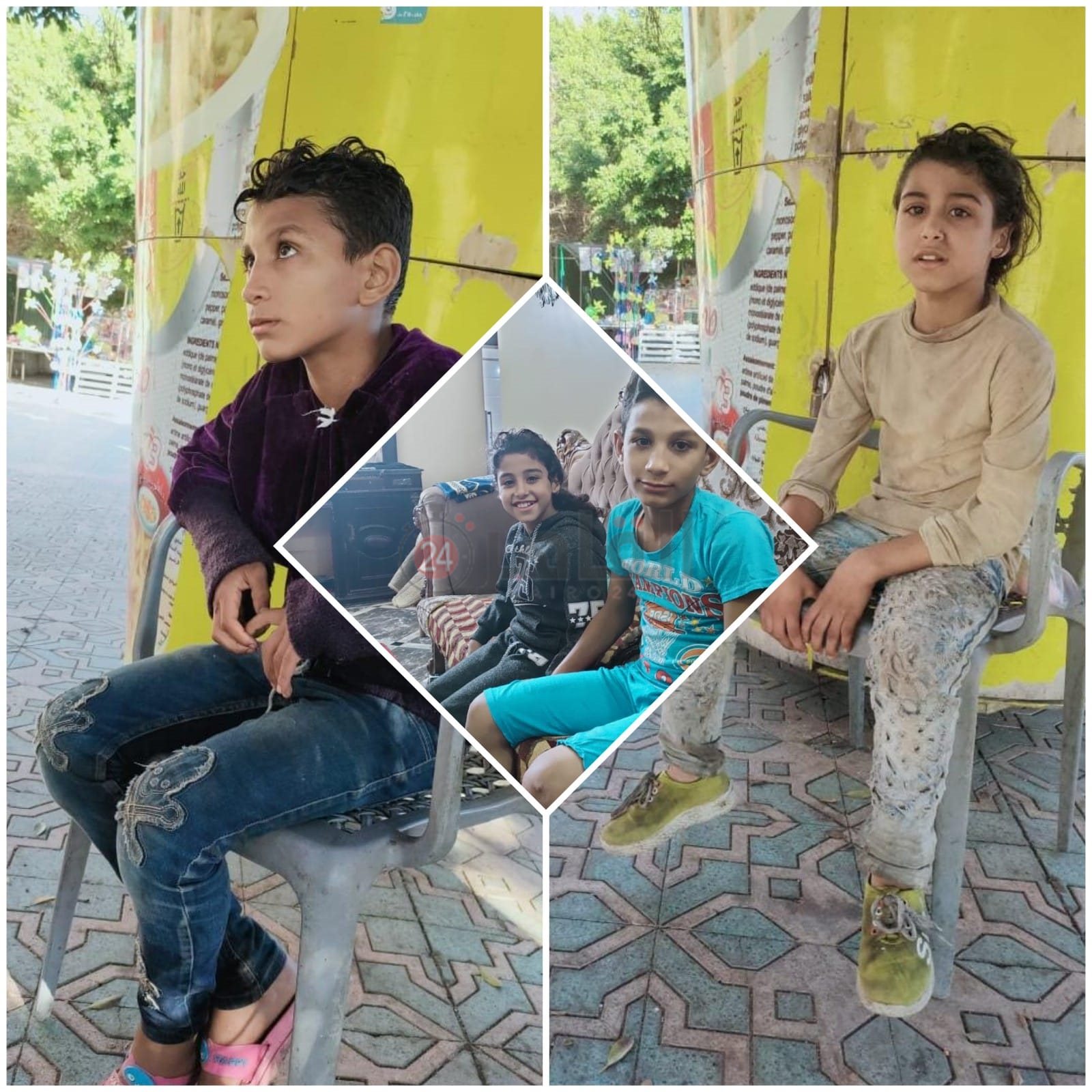 محمد وعلا قبل وبعد العثور عليهما