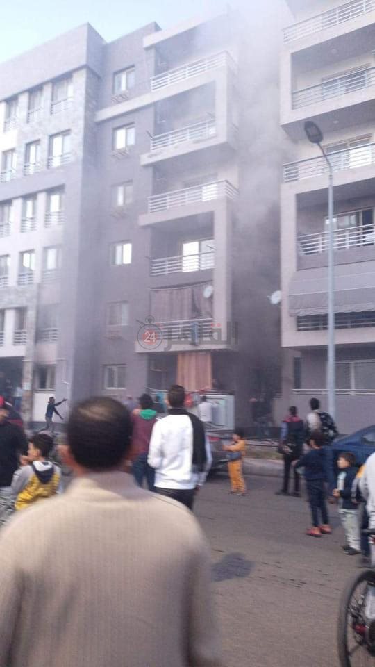 حريق شقة سكنية بدمياط