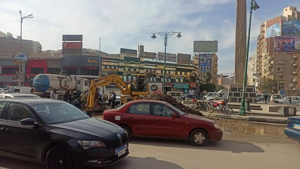 بدء أعمال إصلاح كسر ميدان المسلة