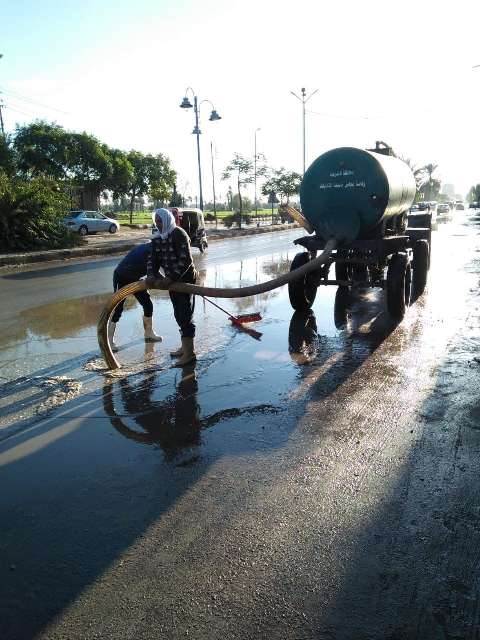 كسح مياه الأمطار بالشرقية