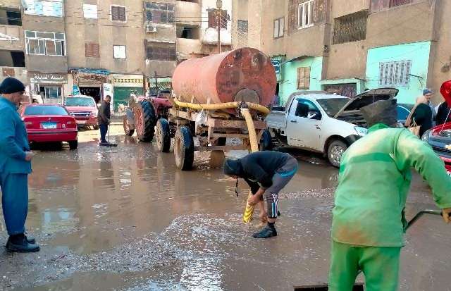 كسح مياه الأمطار بالشرقية