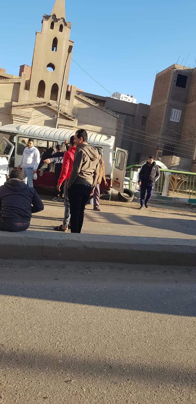 اقتحام سرفيس لـ كوبري الصاغة بالشرقية 03