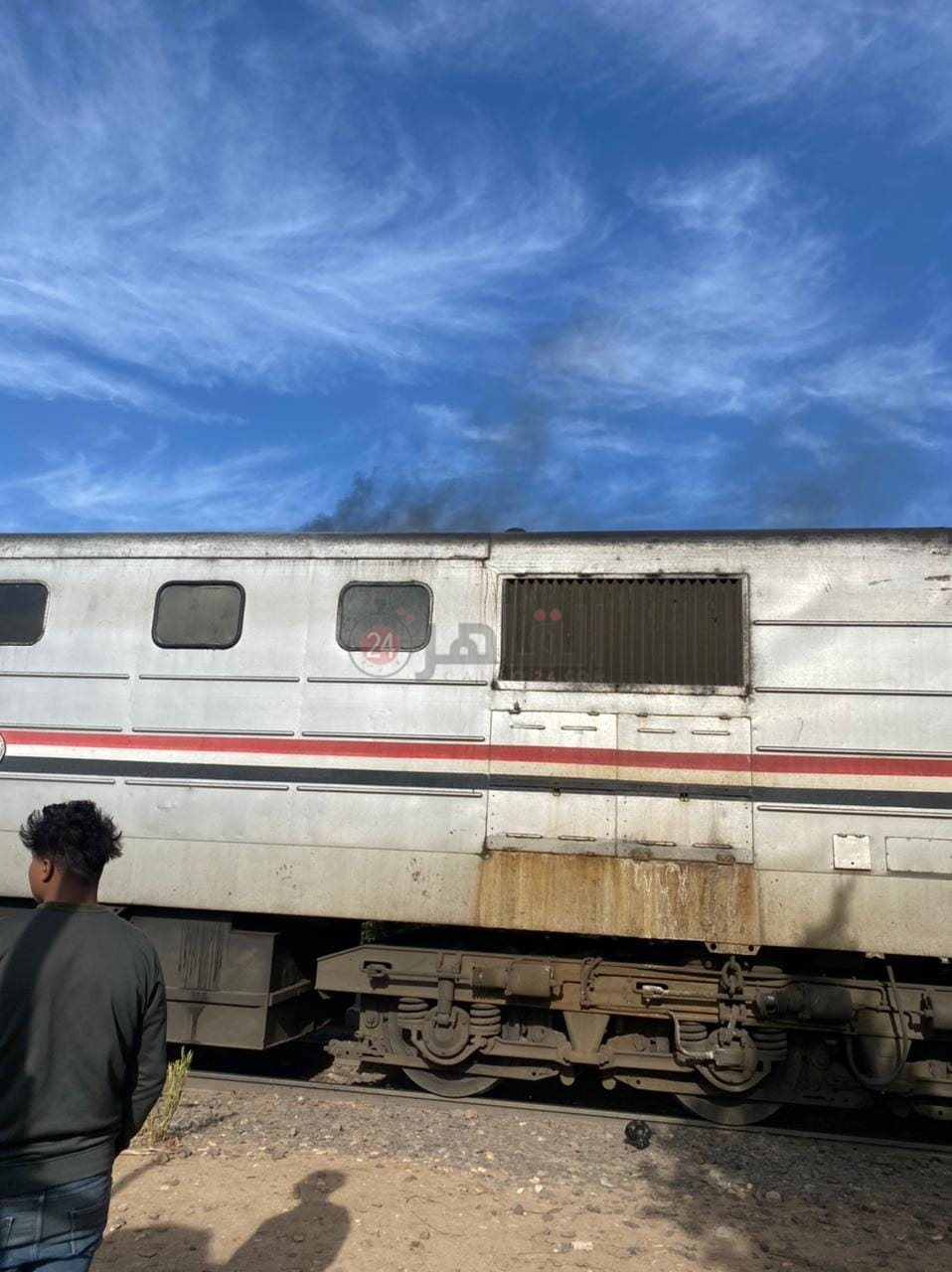 حريق قطار منوف 