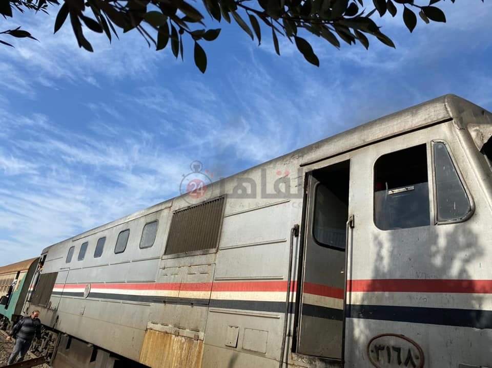 حريق قطار منوف 
