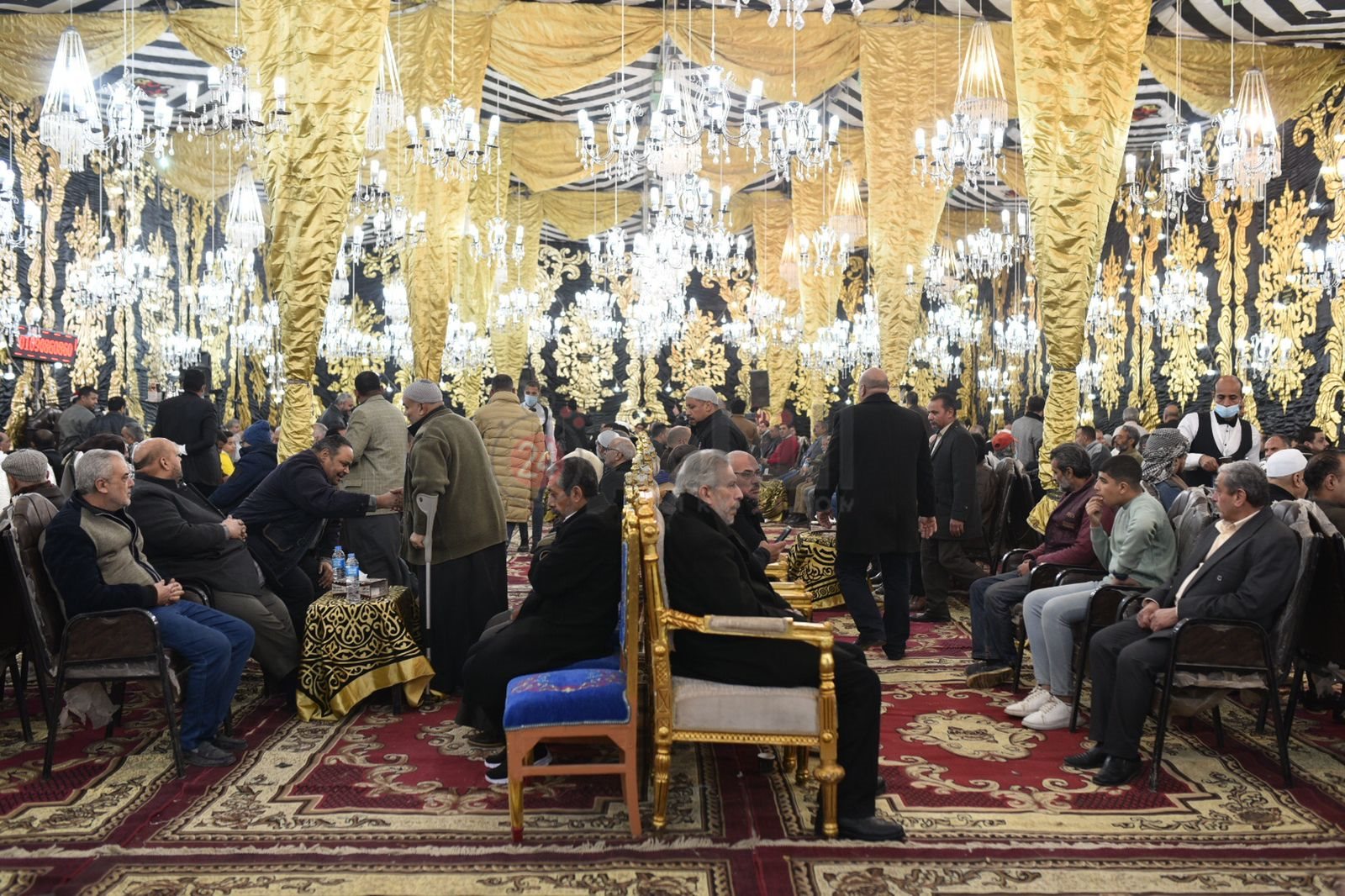 عزاء الإعلامي وائل الإبراشي بشربين في الدقهلية (7)