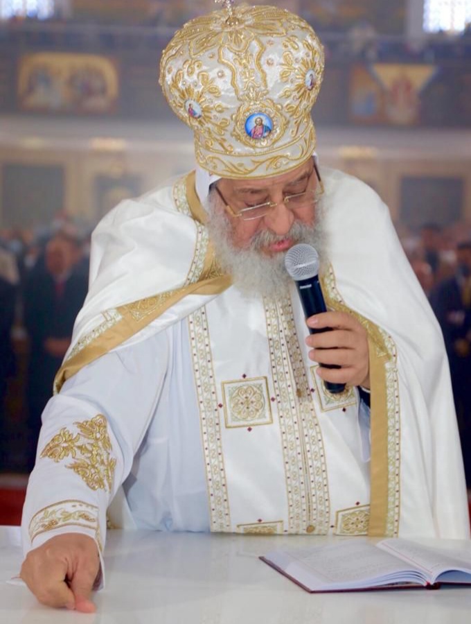 البابا تواضروس يدشن كاتدرائية البشارة والملاك غبريال 