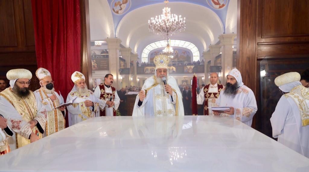 البابا تواضروس يدشن كاتدرائية البشارة والملاك غبريال 