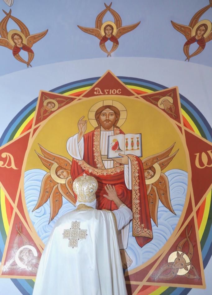 البابا تواضروس يدشن كاتدرائية البشارة والملاك غبريال 