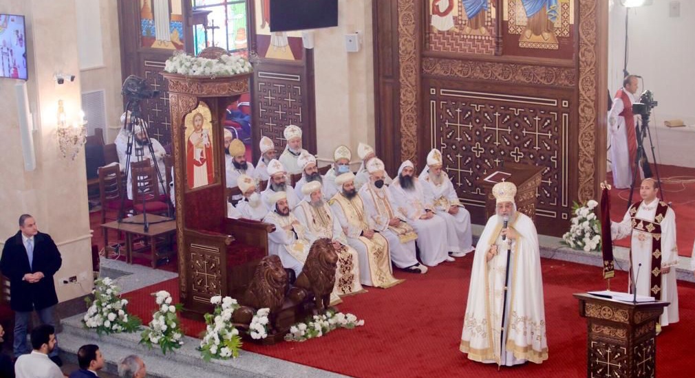 البابا تواضروس يدشن كاتدرائية البشارة والملاك غبريال 