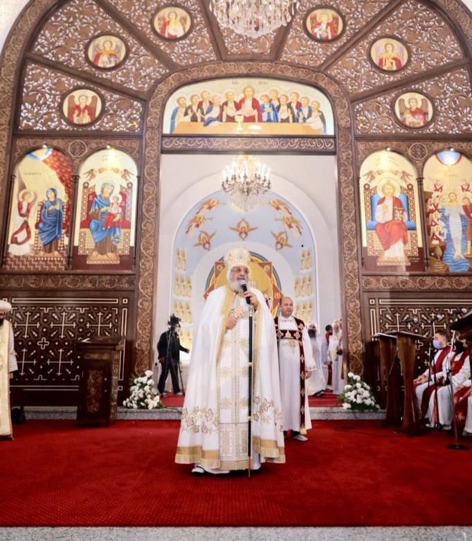 البابا تواضروس يدشن كاتدرائية البشارة والملاك غبريال 