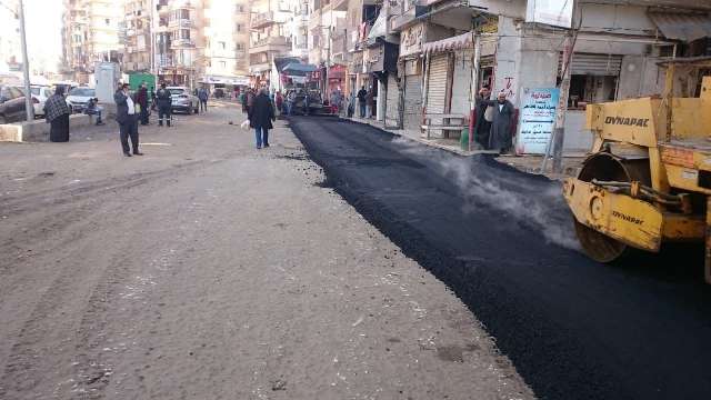أعمال رصف شارع التحرير بالشرقية 01