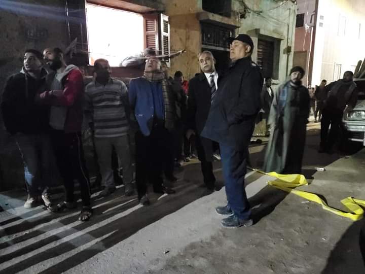 انهيار منزلين بحي غرب أسيوط 