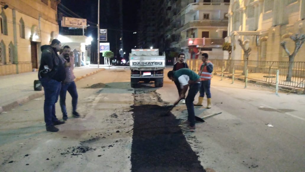 رفع كفاءة الطرق في الإسكندرية 