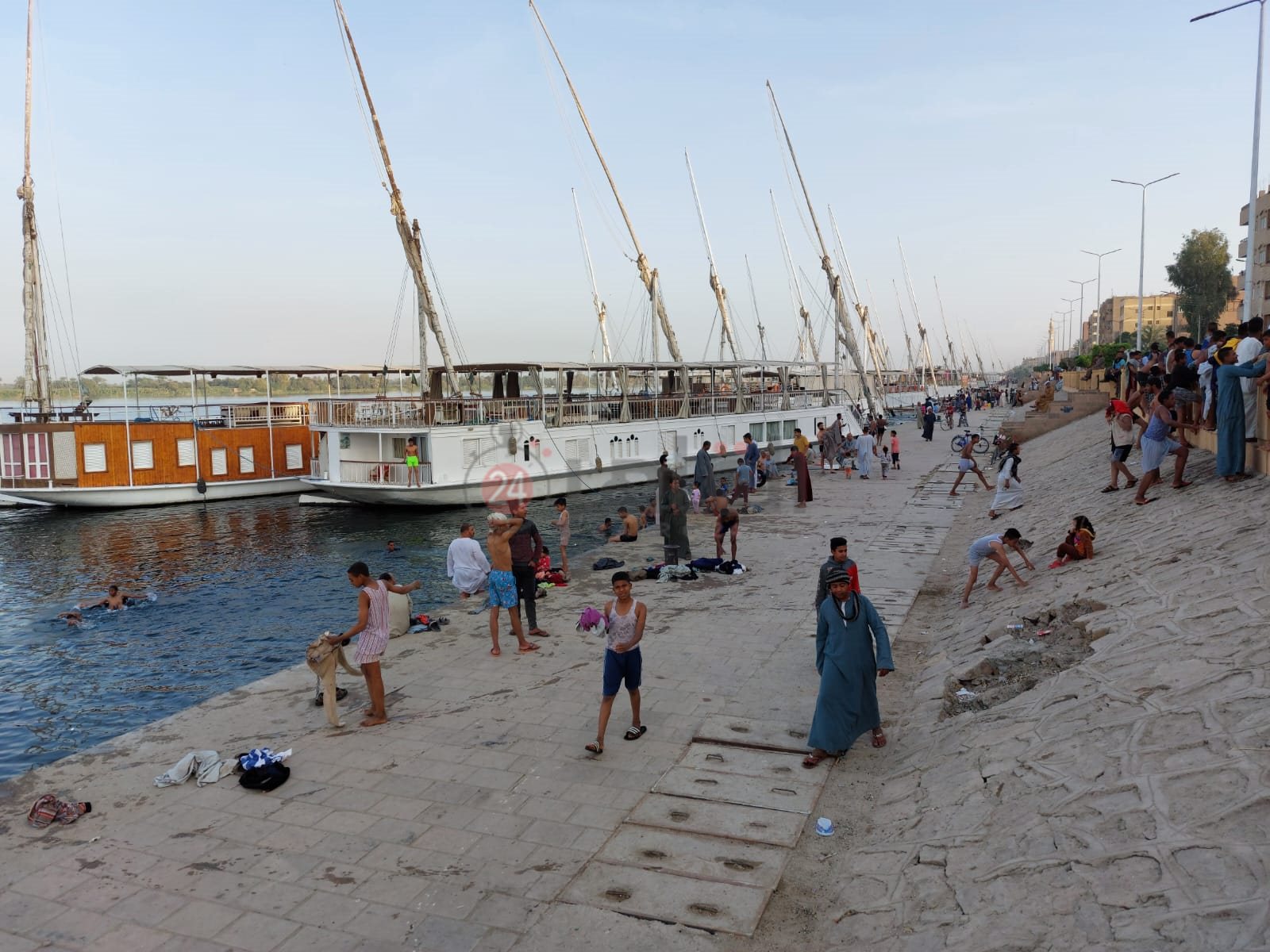 الاستحمام في نهر النيل 