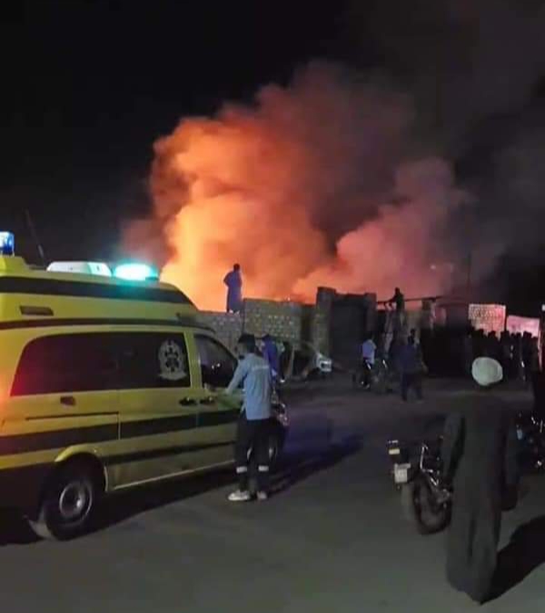 حريق ورشة سيارات  بالأقصر 