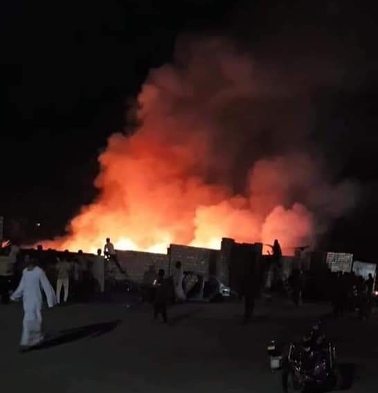 حريق ورشة سيارات  بالأقصر 