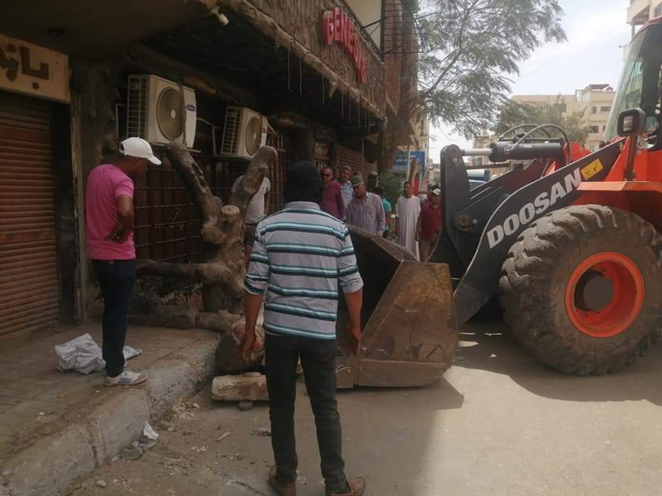 حملة الاشغالات بمدينة الأقصر