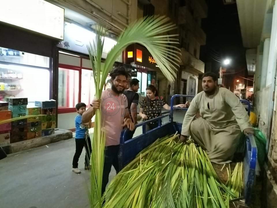 شراء سعف النخيل احتفالا بأحد الشعانين 3