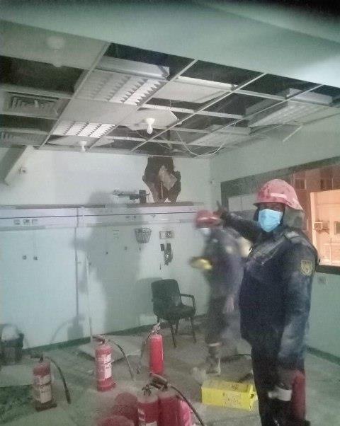 آثار حريق قسم الحضانات بمستشفى ديرب نجم 3