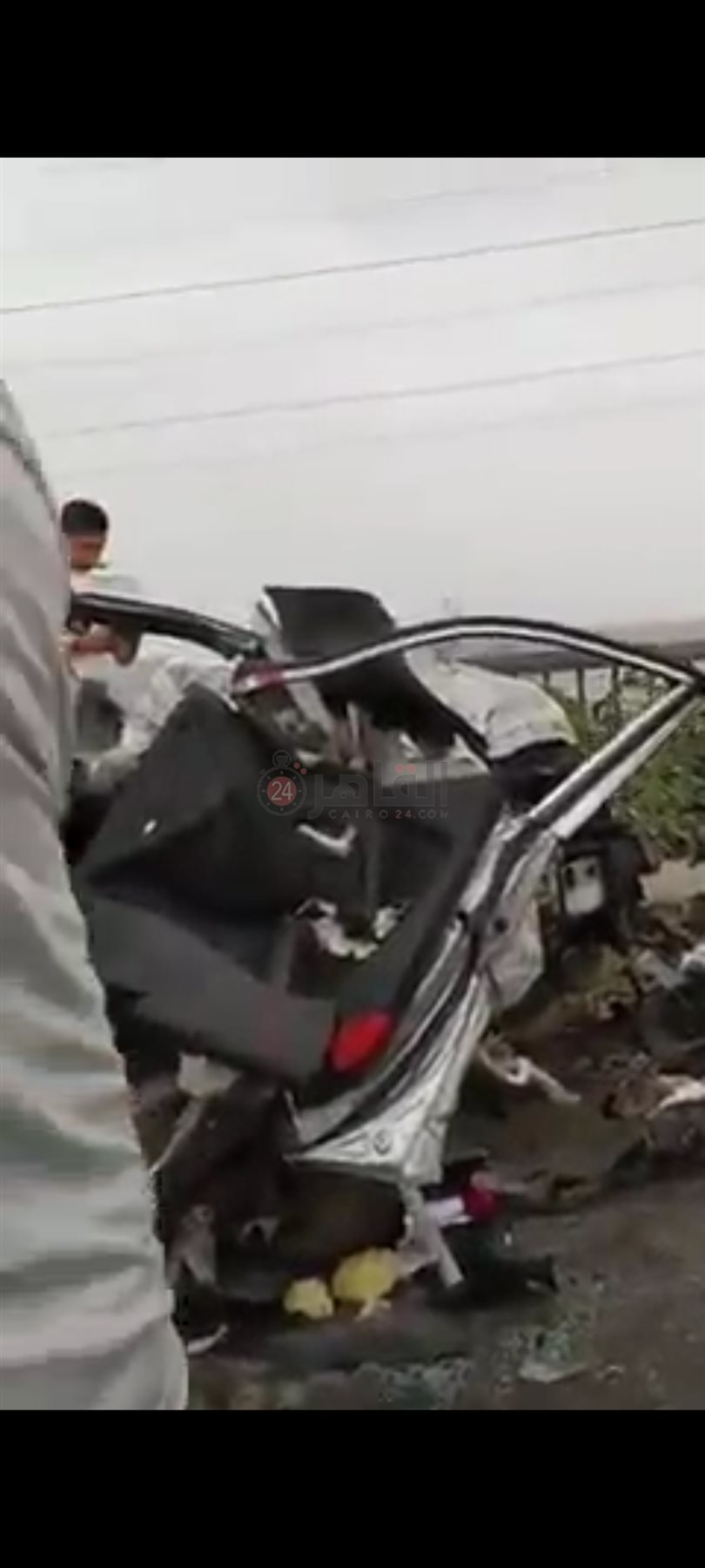 حادث علي طريق بورسعيد دمياط 2