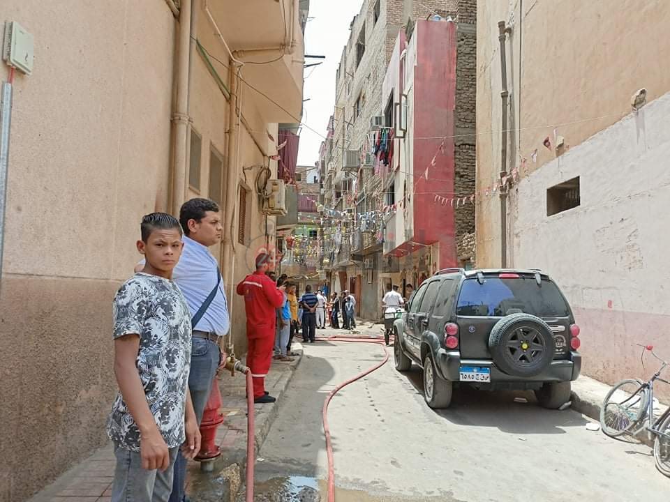 حريق شقة الأقصر