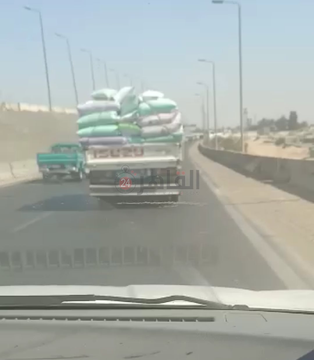 مطاردة سيارة القمح بالشرقية 3