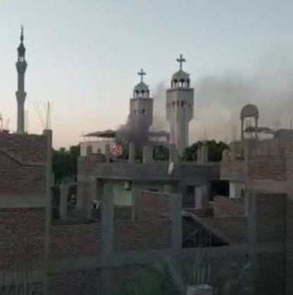 حريق كنيسة ماريوحنا بالأقصر 