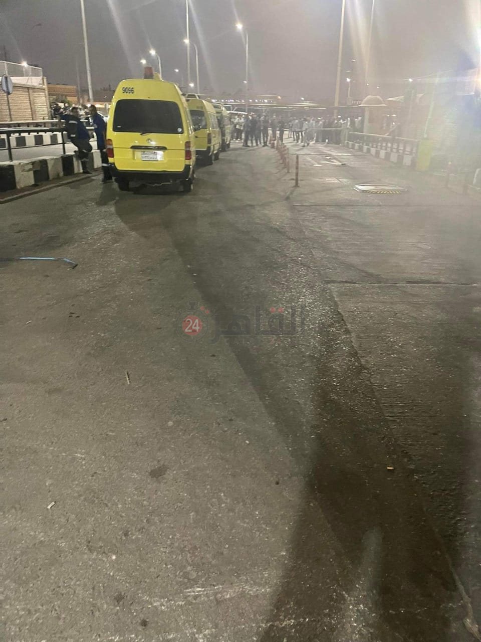 لحظة وصول الجثامين الخمسة قرية البضائع