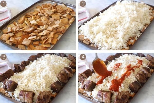 طريقة عمل الفتة بالخل والثوم الشيف شربيني