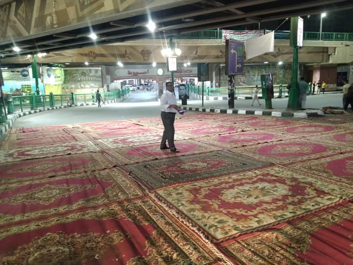 بدء تجهيز ساحات أسيوط لصلاة العيد