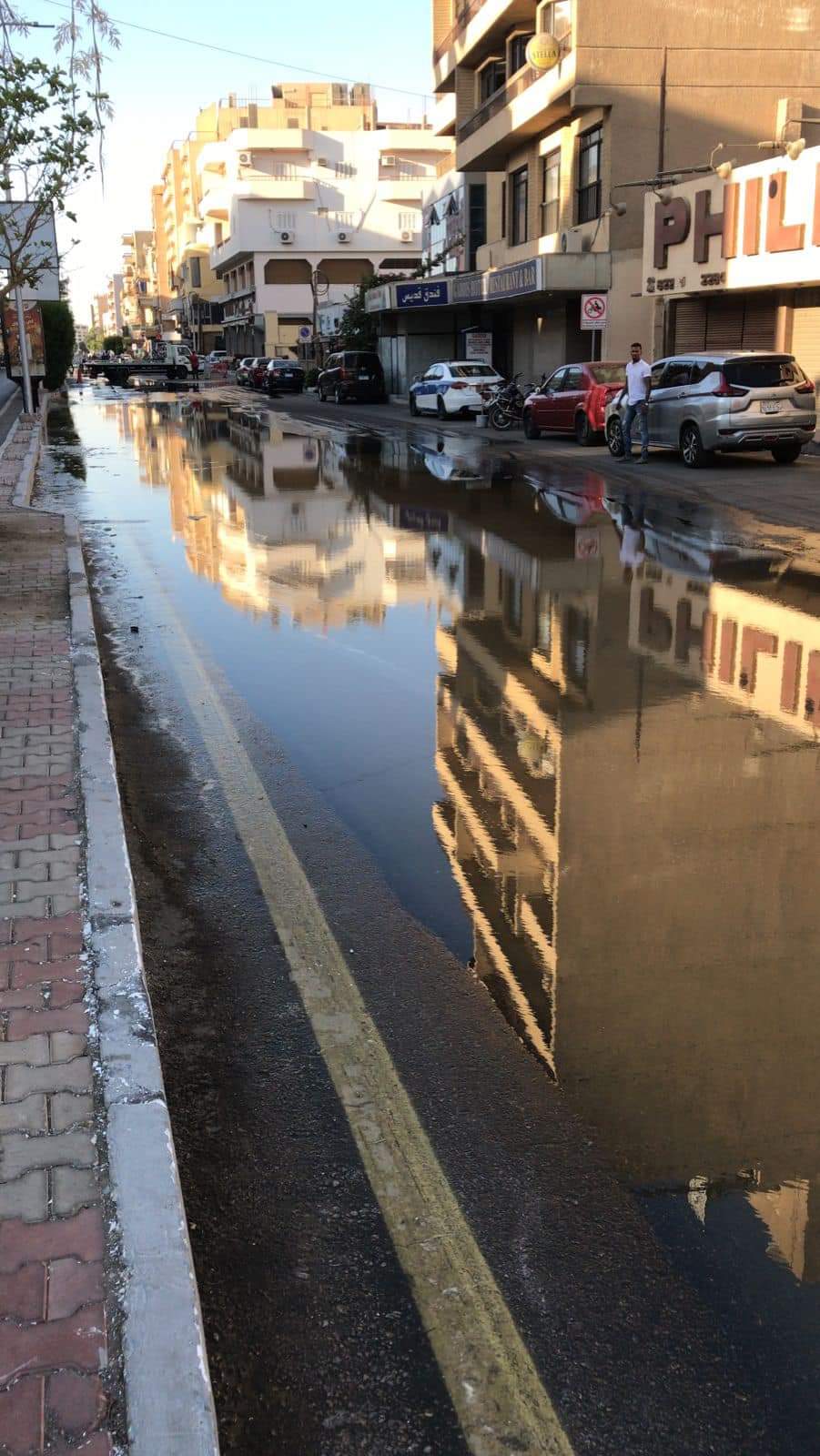 لحظة تسريب المياه