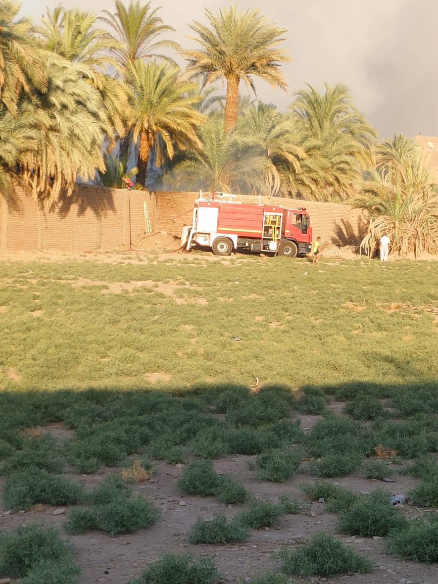 حريق منطقة الكرنك بالأقصر 