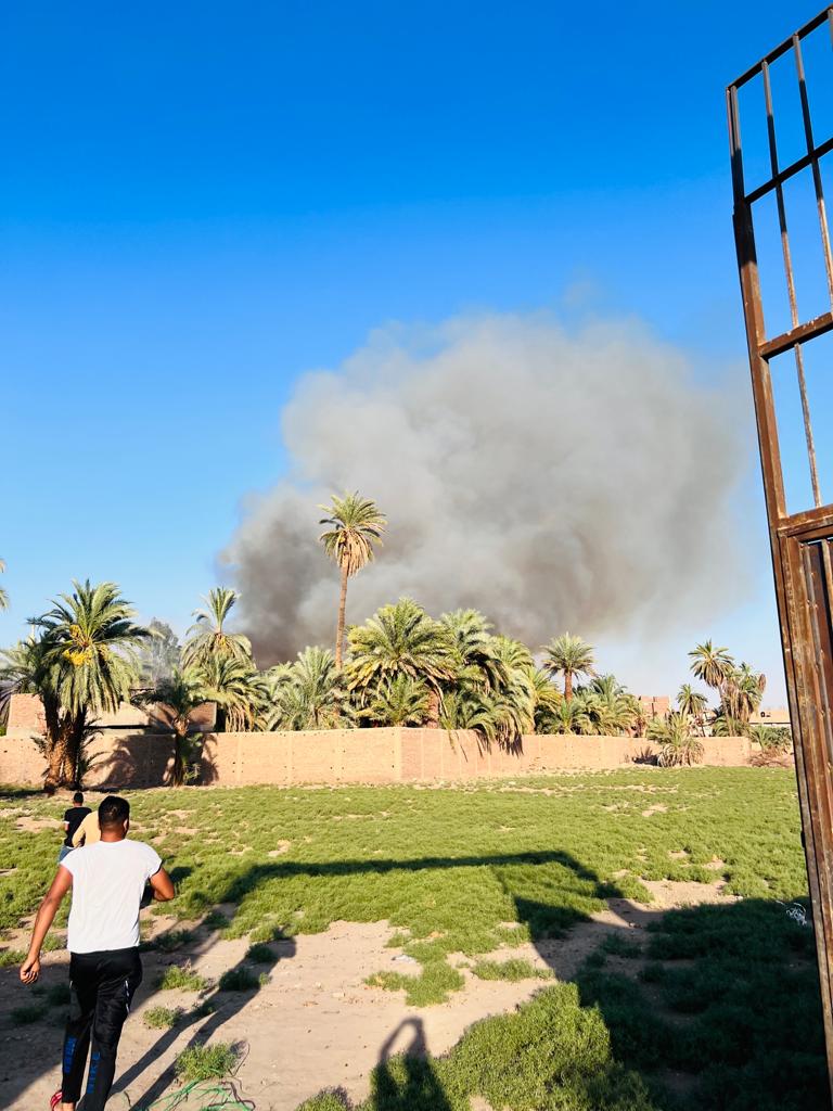 حريق منطقة الكرنك بالأقصر 