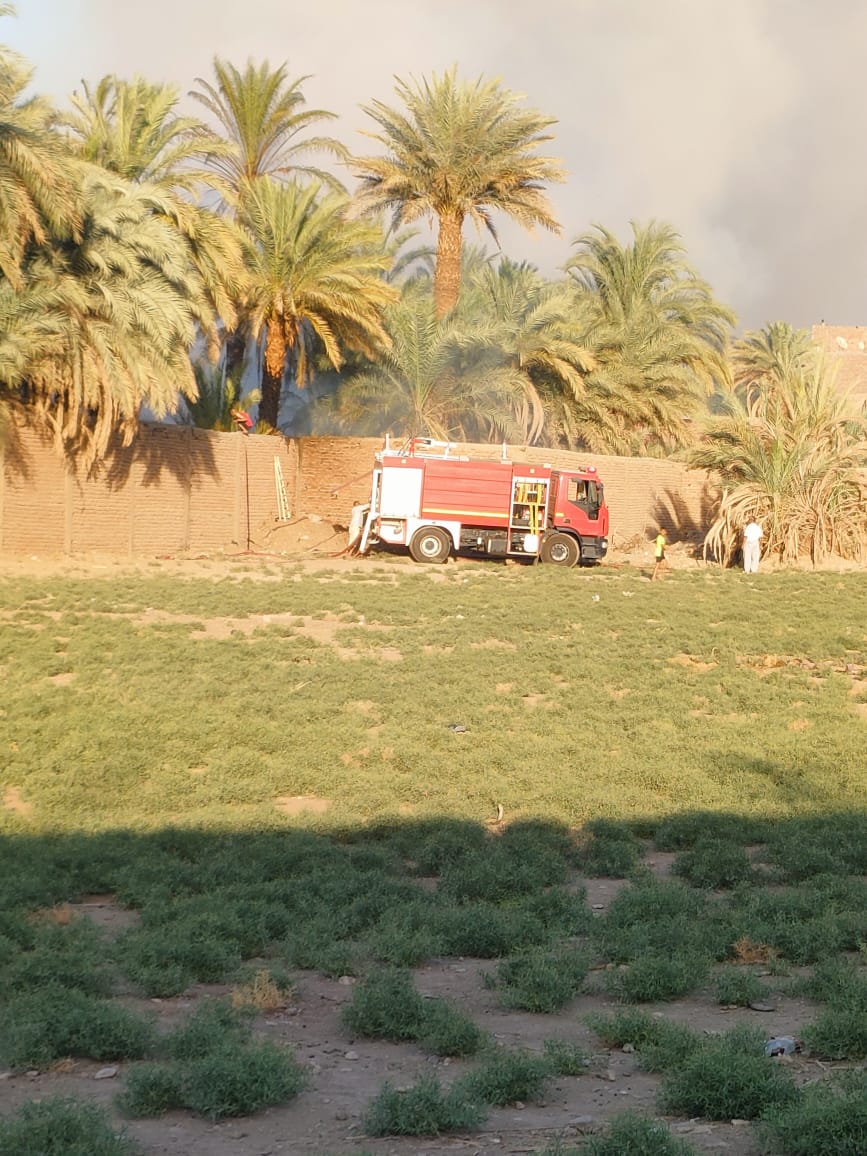 حريق منطقة الكرنك بالأقصر 