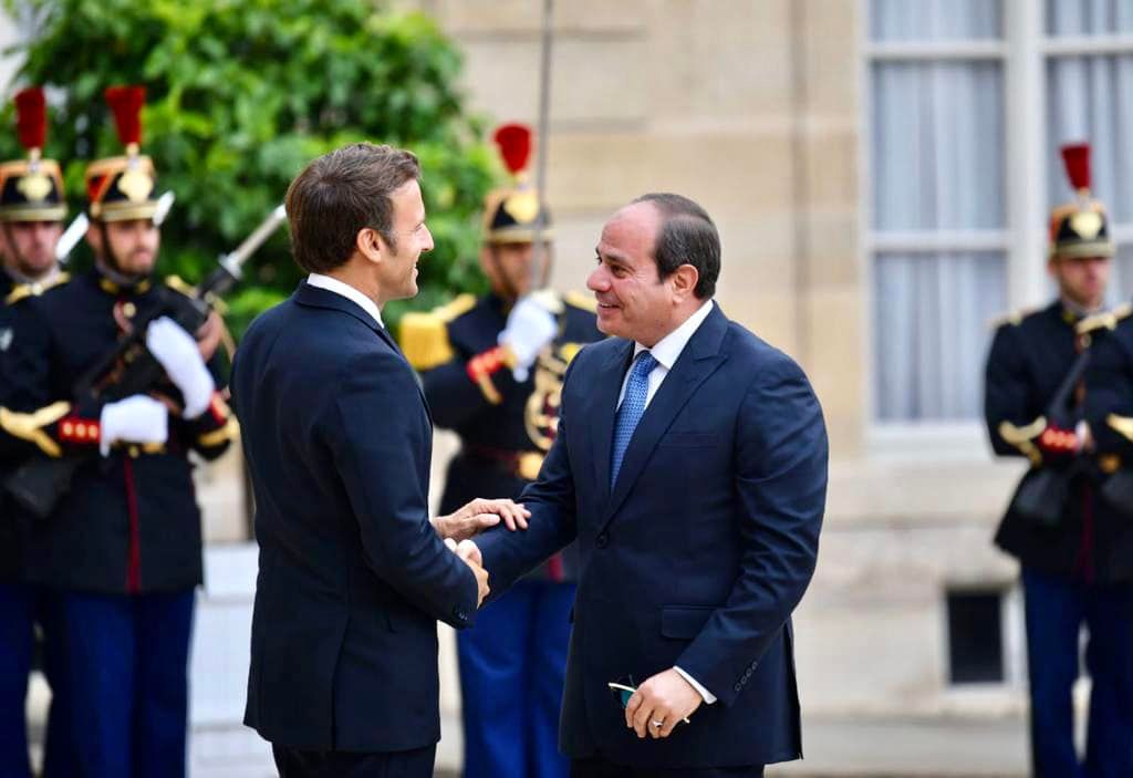 الرئيس السيسي ونظيره الفرنسي