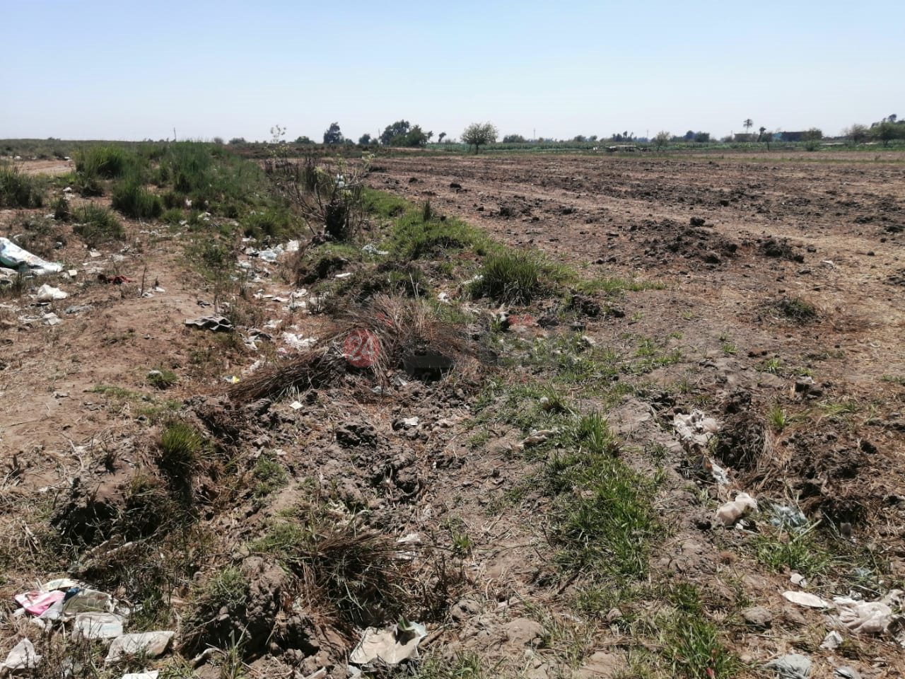 المجرى المائي بعد ردمه