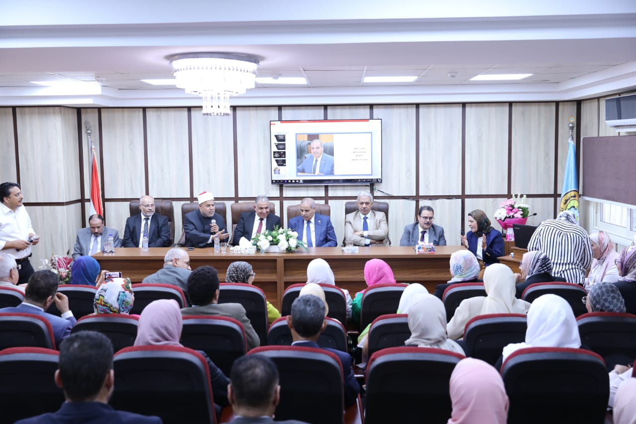  فرع البنات بجامعة الأزهر يودع الدكتور محمد المحرصاوي