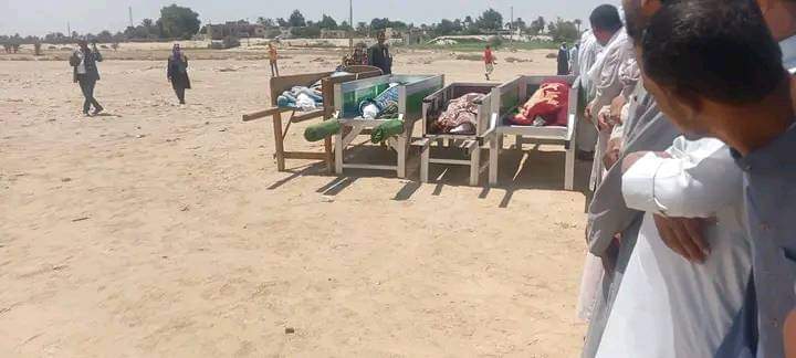 جنازة الأشقاء الأربعة في الفيوم 