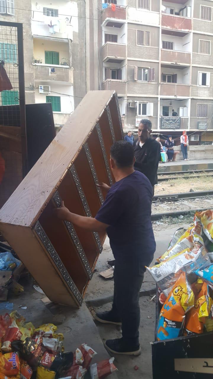 حملة لإزالة الإشغالات بالإسكندرية 