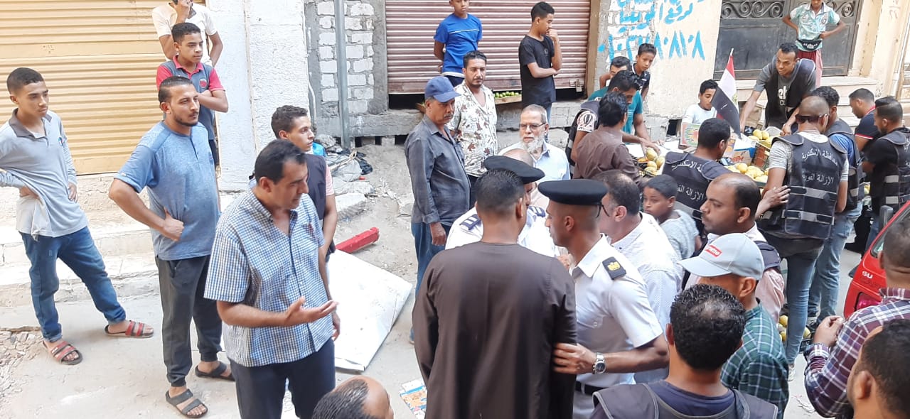 حملة لإزالة الإشغالات بالإسكندرية 