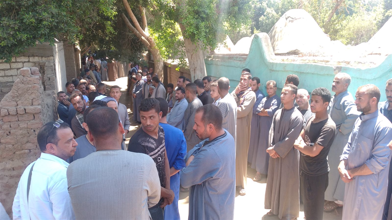 تشييع جثامين ضحايا حادث انهيار حائط منزل بأسيوط- تصوير إيمان سمير 