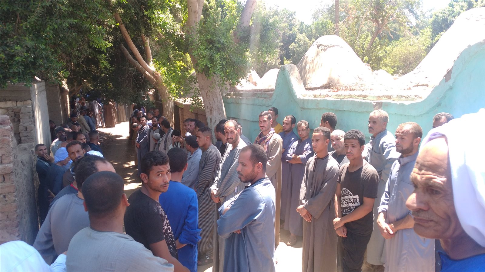 تشييع جثامين ضحايا حادث انهيار حائط منزل بأسيوط- تصوير إيمان سمير 