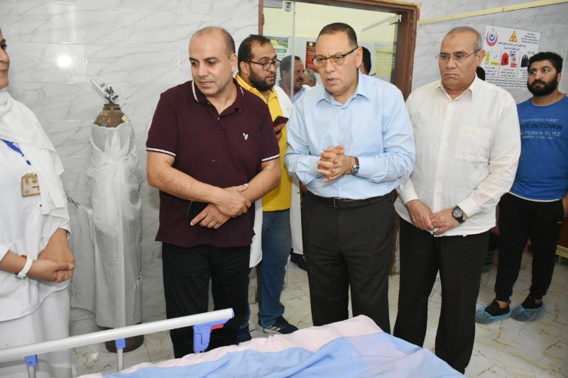 محافظ الشرقية يزور مصابي حادث قطار فاقوس