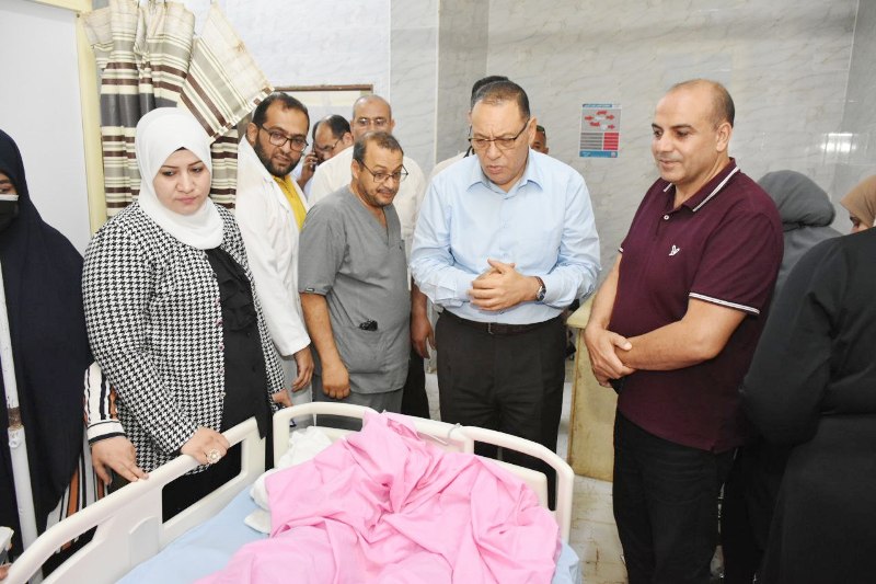 محافظ الشرقية يزور مصابي حادث قطار فاقوس