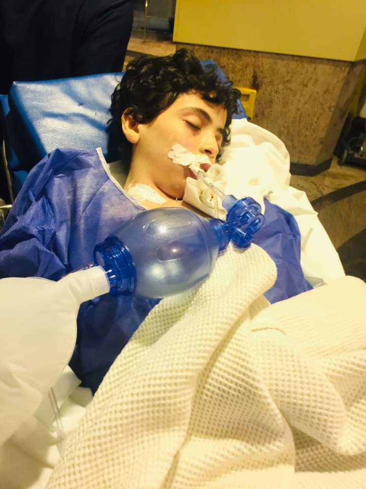 صورة الطالب عبد الرحمن في الغيبوبة