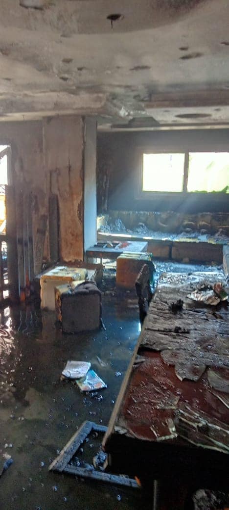 حريق شقة دواجن حلوان  