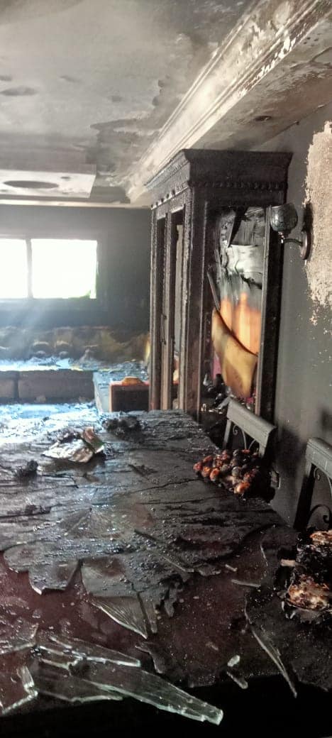 حريق شقة دواجن حلوان  