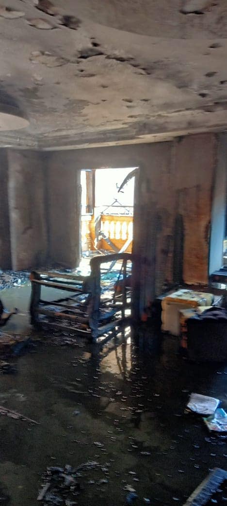 حريق شقة دواجن حلوان 