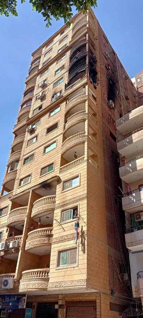 حريق شقة دواجن حلوان 